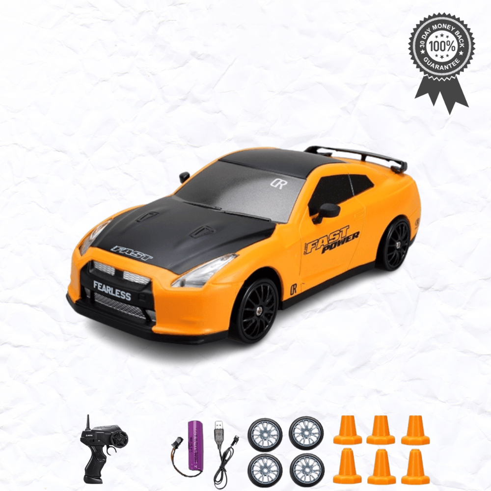 Extreme speed hurricane remote control car - GTR Yellow - CozyBuys