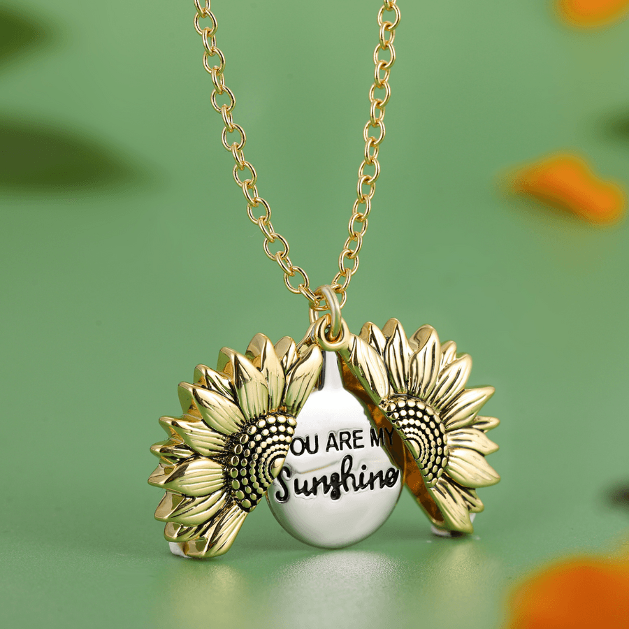 "You Are My Sunshine" Sunflower Necklace - CozyBuys