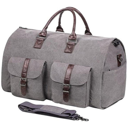 Convertible Duffle Garment Bag Promotion-with-start10 - Canvas - Gray - hideabTest - CozyBuys
