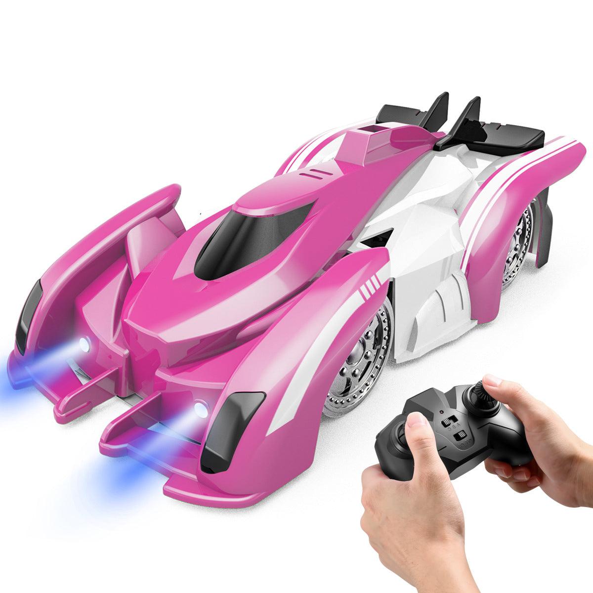Wall Climbing RC Remote Control Wireless Car Intelligent Treat Toys - Pink - 0 - CozyBuys