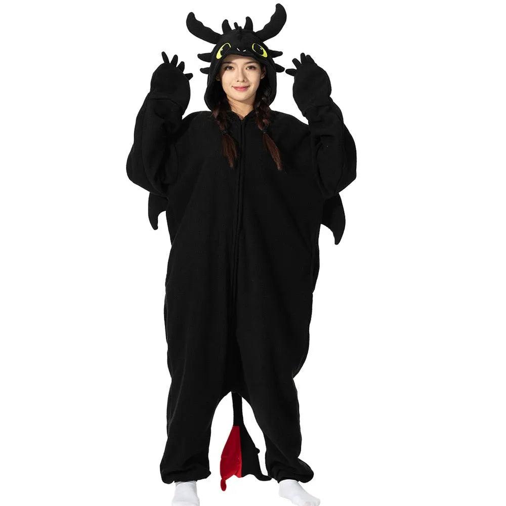 The Comfy Dragon Pajama3.0 - S Fit 4’10-5’2(148cm to 158cm) / Black - CozyBuys