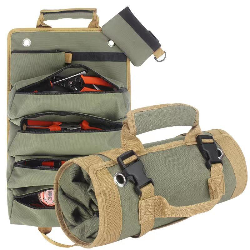Riley Rugged Roll-Up Bag with Shoulder Harness - Green - 0 - CozyBuys