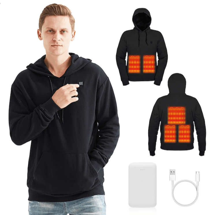 USB Heated Hoodie-Chargers not included - Black / M - CozyBuys