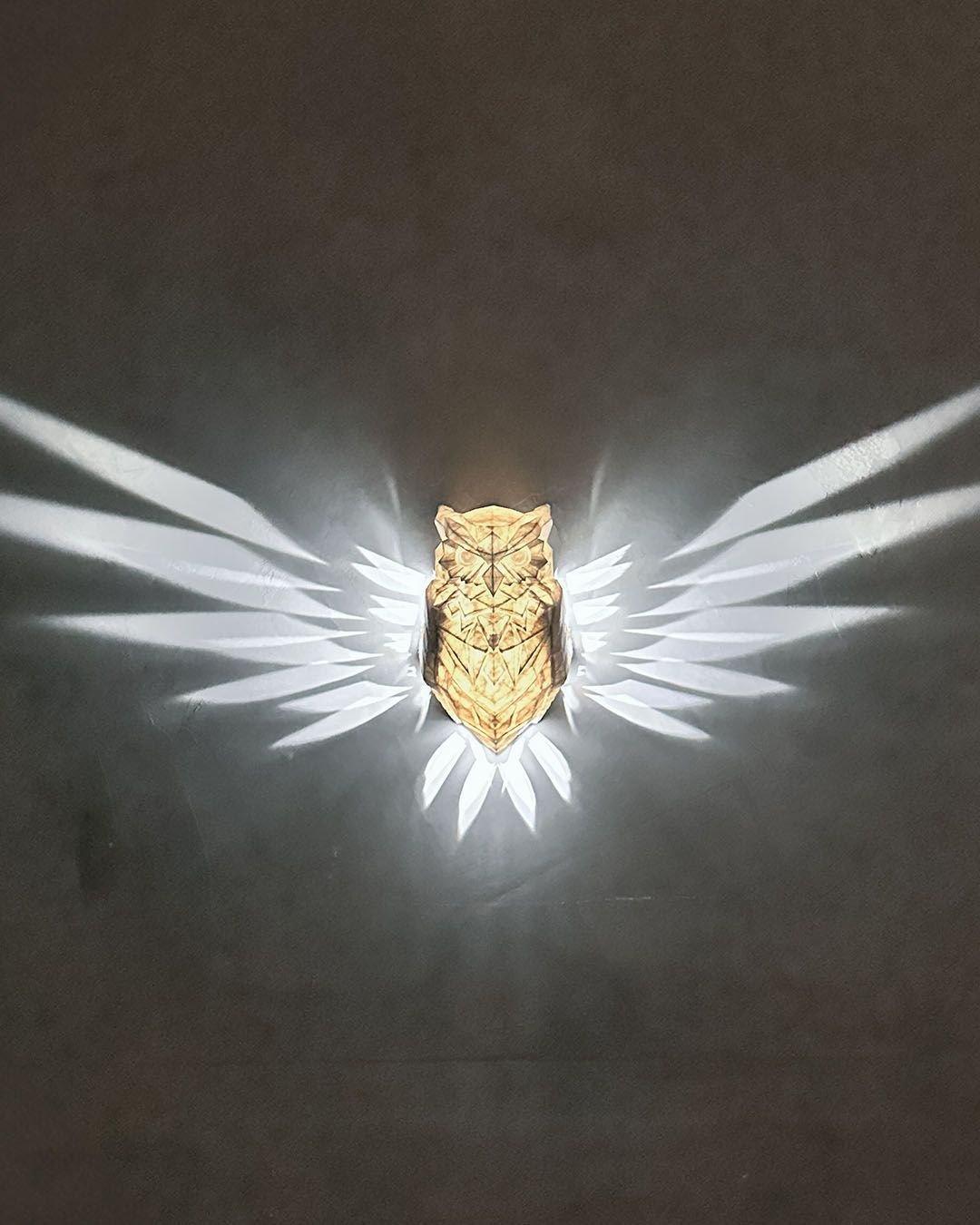 3D Printing Wall Mounted Projection Lamp - Owls - CozyBuys