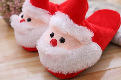 Cozy Claus Cotton Comforts - No / Women's average size（US 5-7） - Santa Slippers - CozyBuys