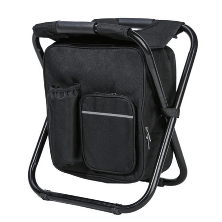 Portable Backpack Stool - Black - CozyBuys