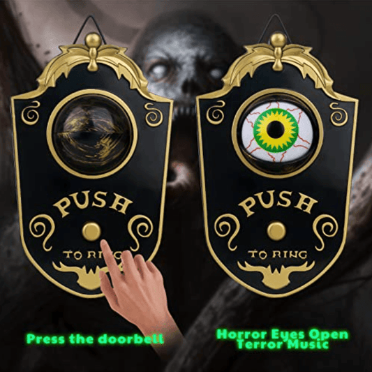 🔔 Animated Eyeball Doorbell with Spooky Sounds - Classic - CozyBuys