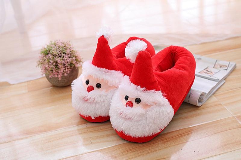 Cozy Claus Cotton Comforts - Yes / Women's average size（US 5-7） - Santa Slippers - CozyBuys