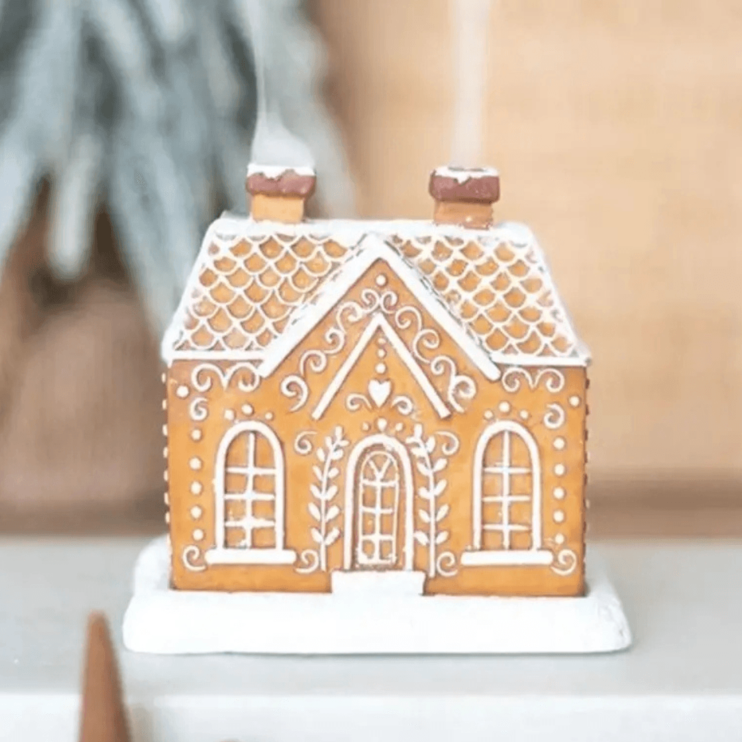 Cozy Cabin Incense Chimney - Gingerbread House - CozyBuys