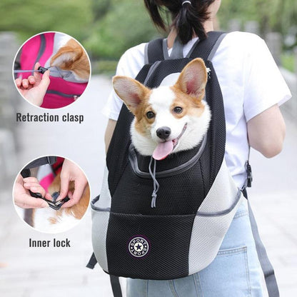 Breathable Head Out Travelling Pet Carrier Backpack - Black / S - Bag - CozyBuys